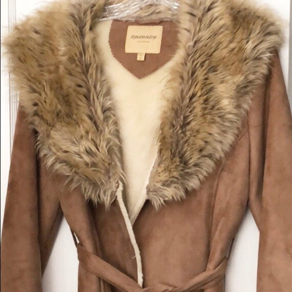 Upcountry by DU MONDE faux suede coat, Sz. S - Picture 5 of 6